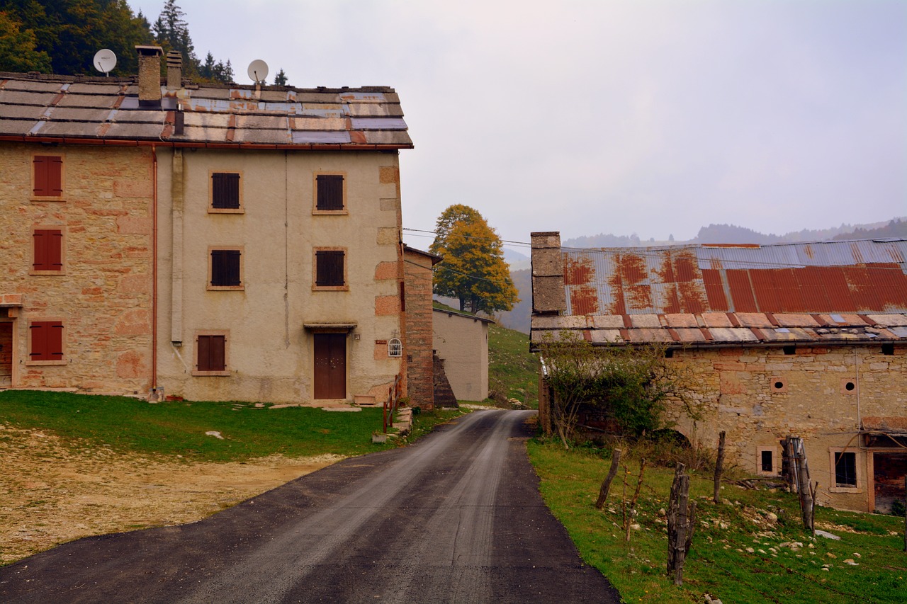 borgo road autumn free photo