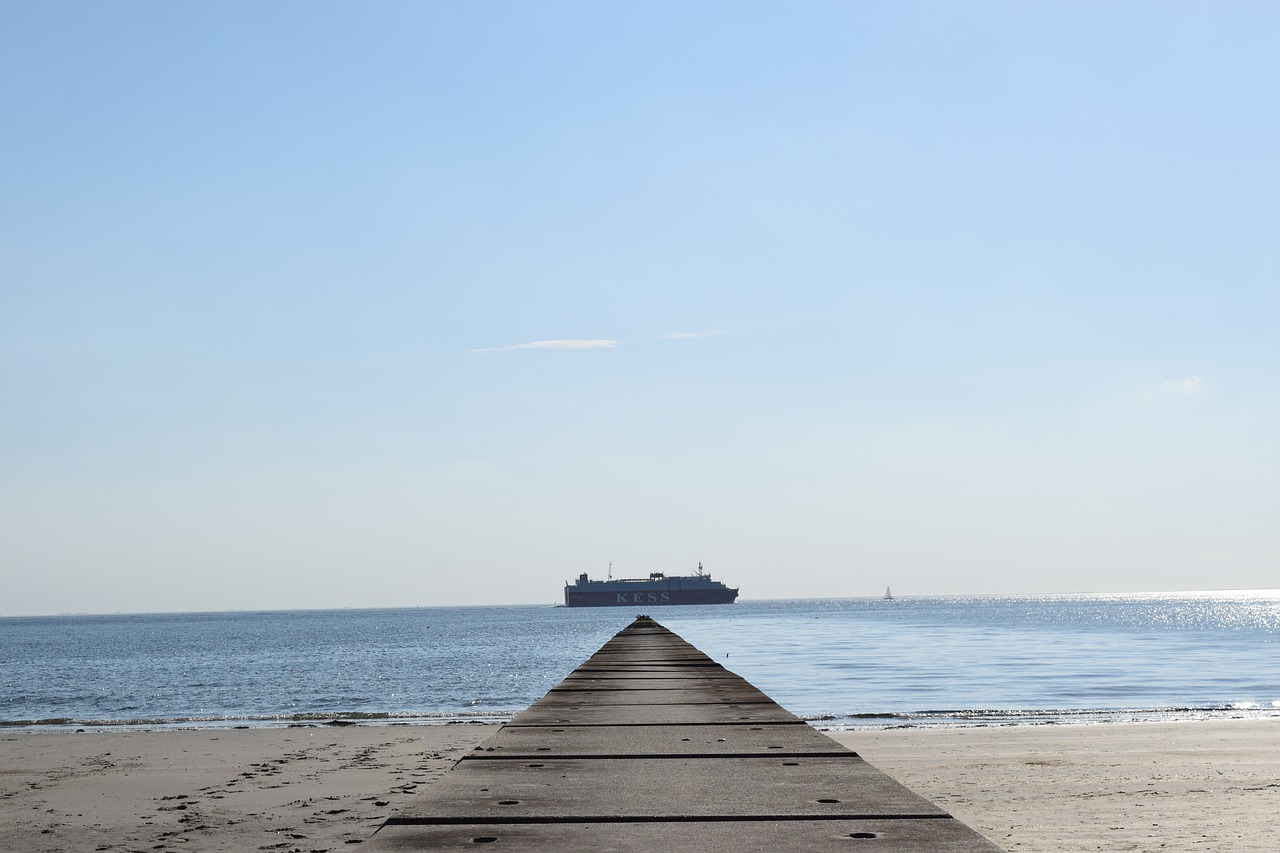 borkum symmetry north sea free photo