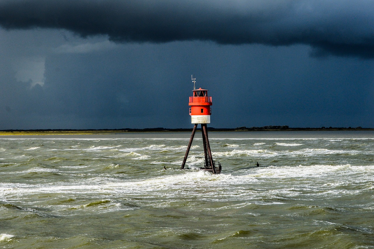 borkum north sea dark free photo