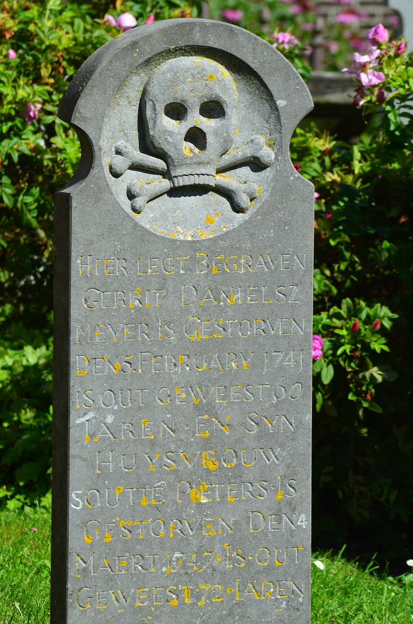 borkum cemetery tombstone free photo