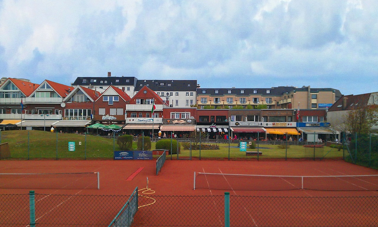 borkum commercial street tennis court free photo