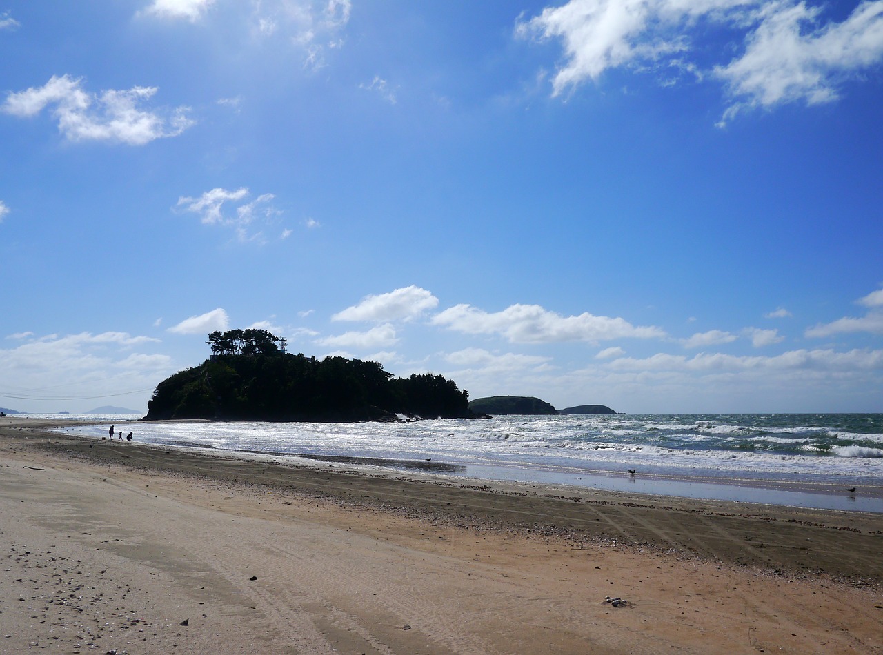 boryeong bathing beach sky free photo