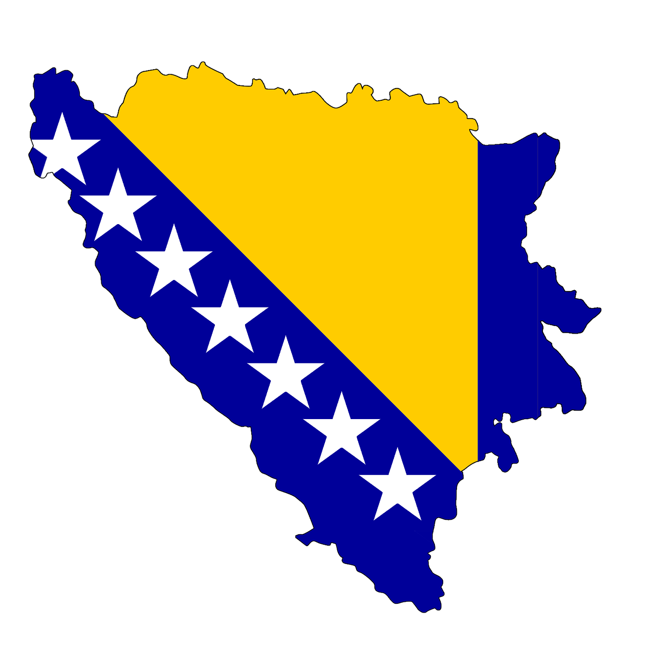 bosnia herzegovina map free photo