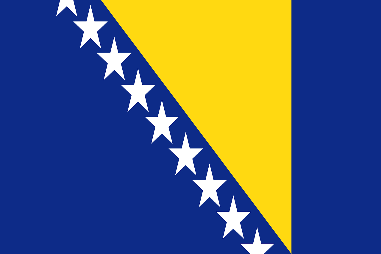 bosnia and herzegovina flag national flag free photo