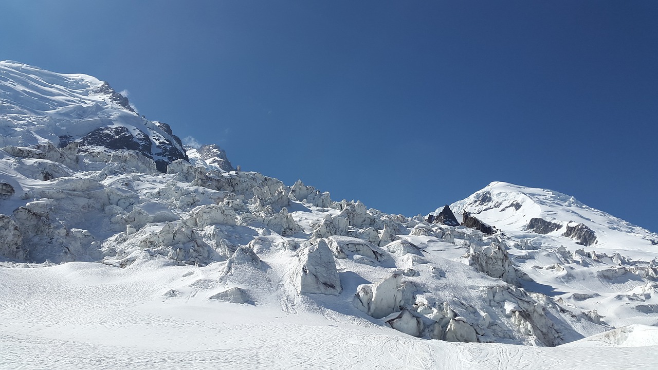 bossons glacier la jonction mont blanc free photo