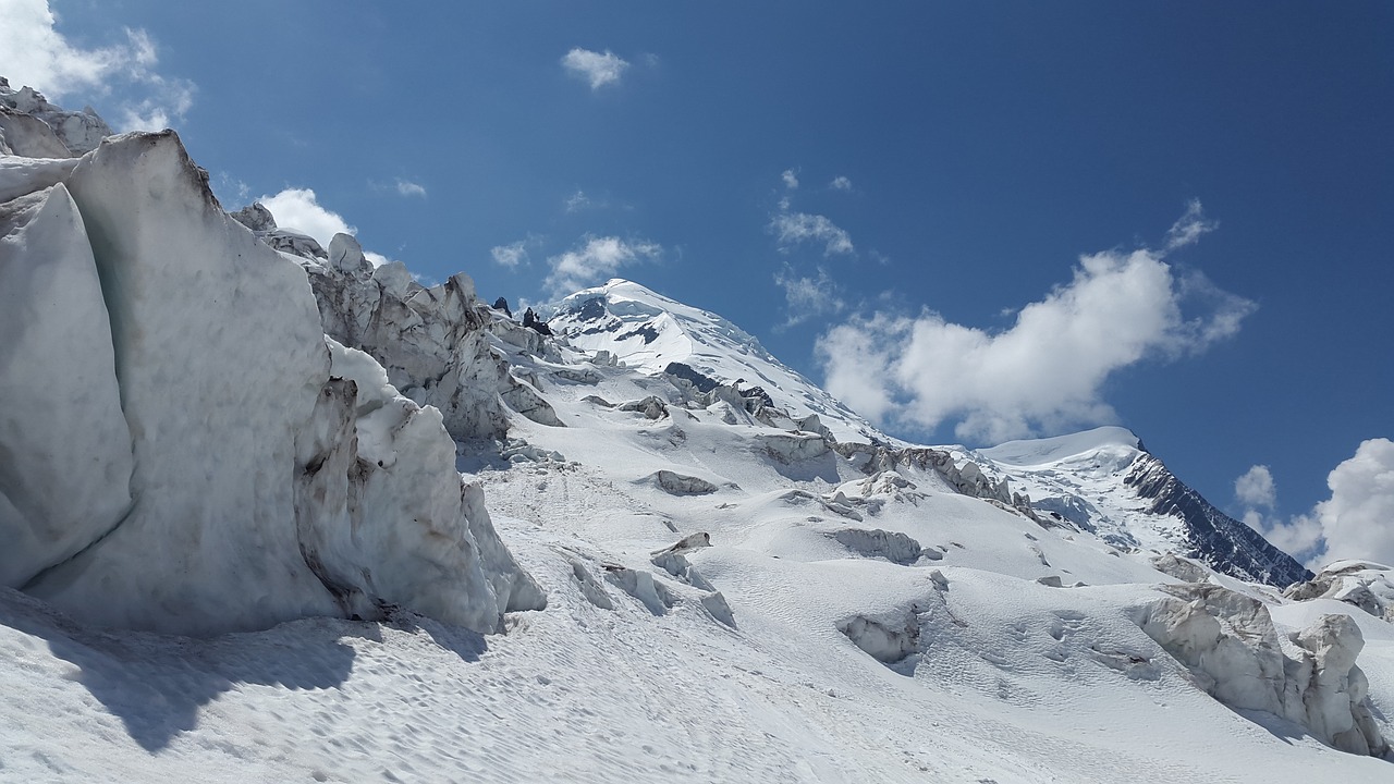bossons glacier la jonction mont blanc free photo