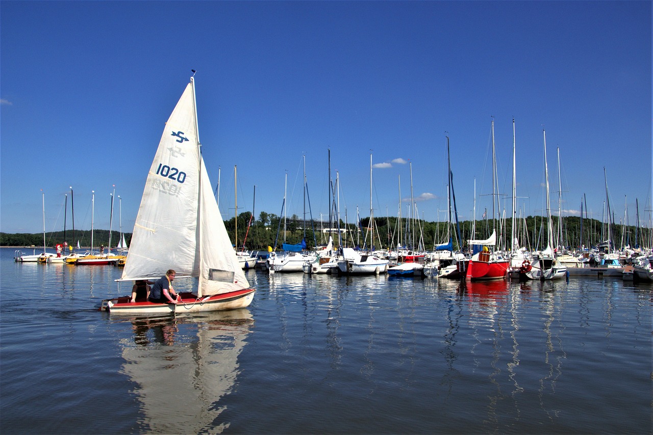 bostalsee sailing boat blue free photo