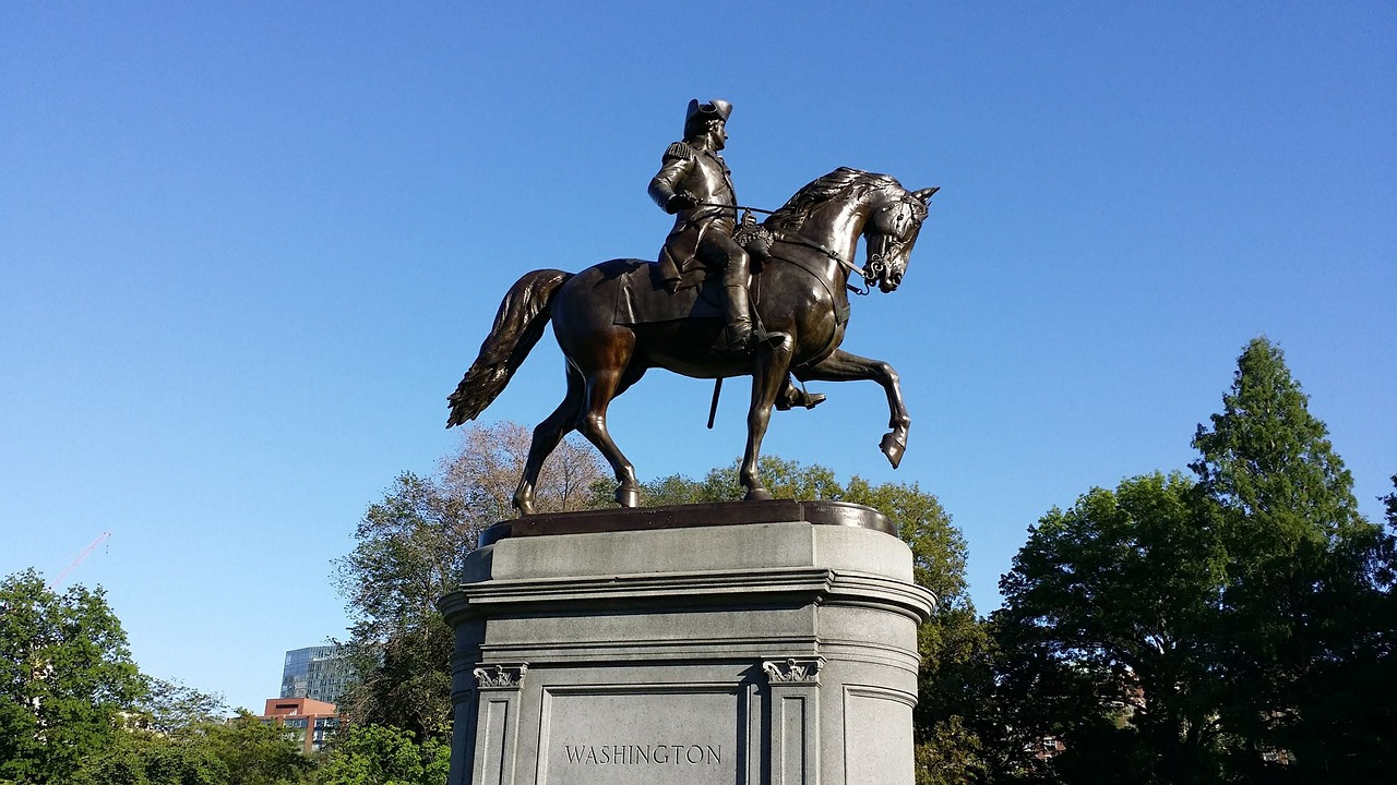 boston washington statue free photo