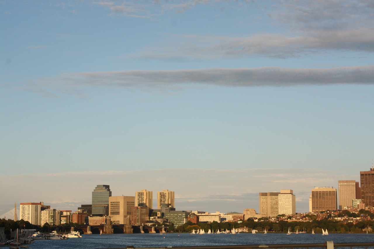 boston bay skyline free photo