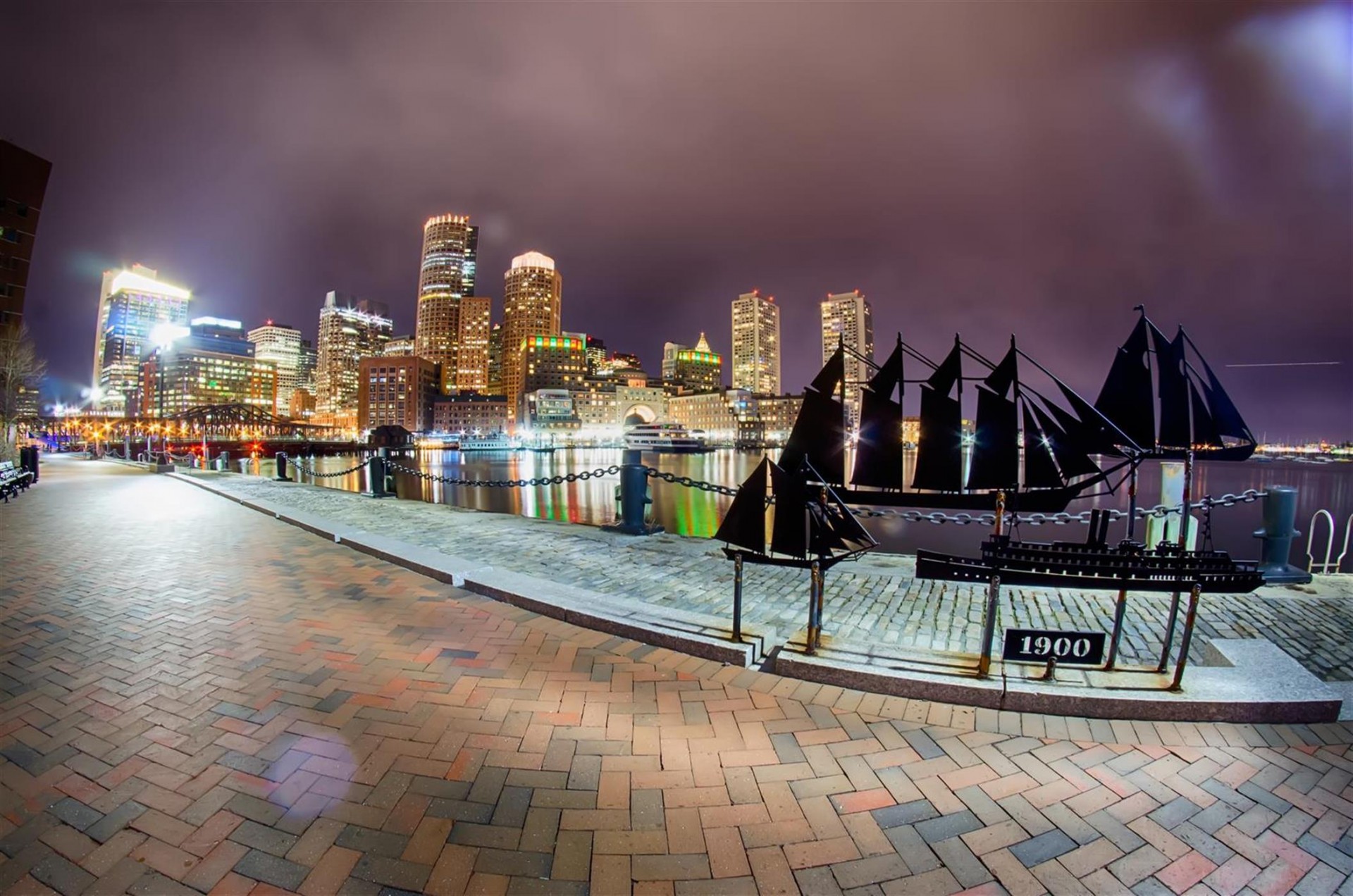 boston city skyline free photo