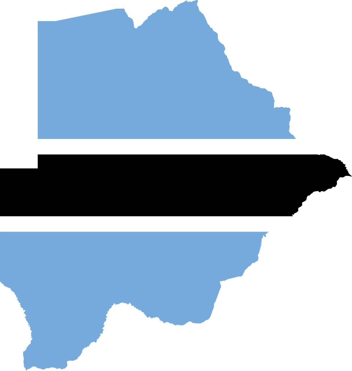 botswana flag map free photo