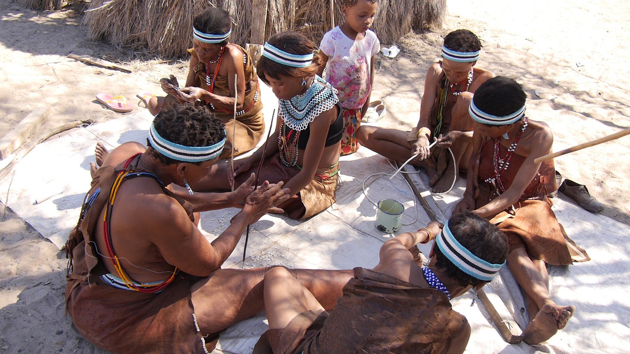 botswana bush people buschman free photo