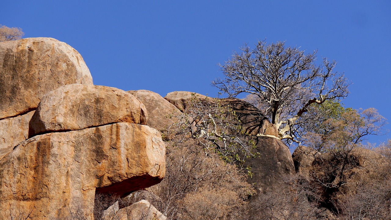 botswana rock nature free photo