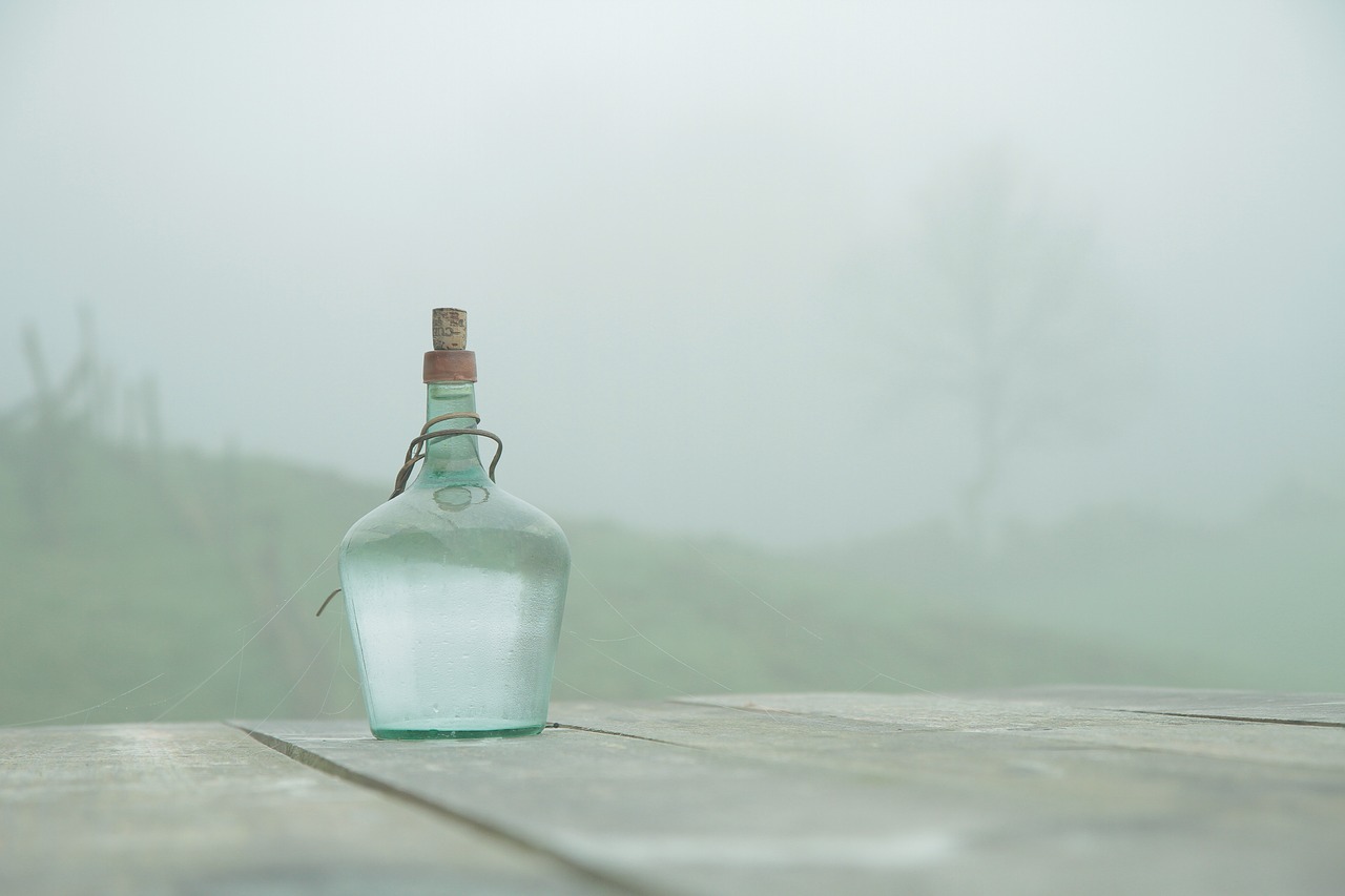 bottle table fog free photo