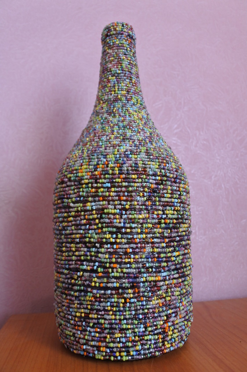 bottle beads handmade free photo