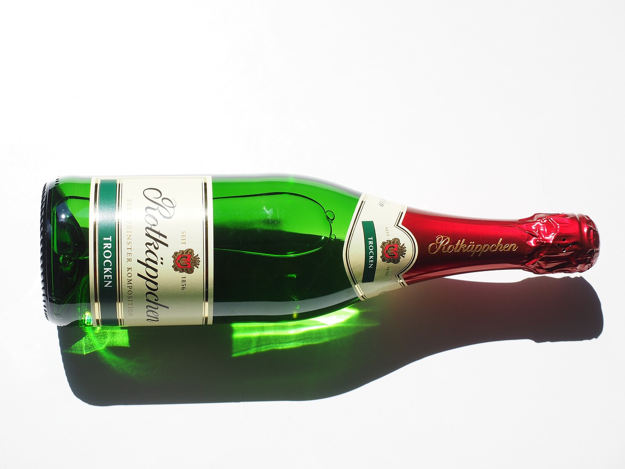 bottle of sparkling wine champagne alcohol free photo