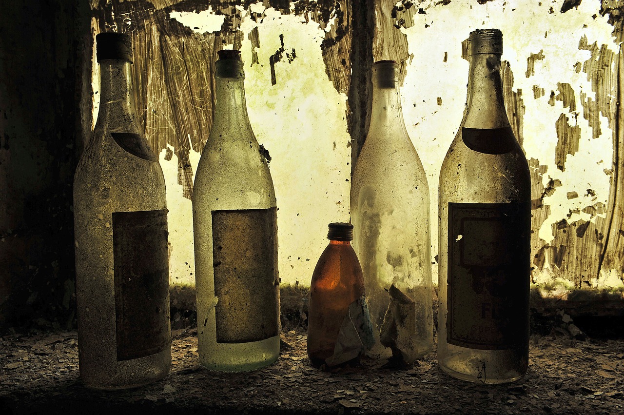 bottles wine empty free photo