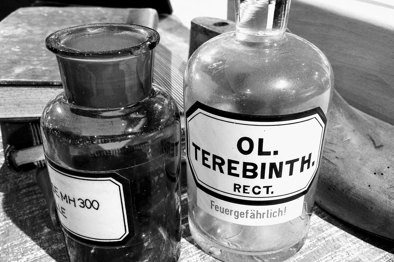 bottles chemistry old free photo