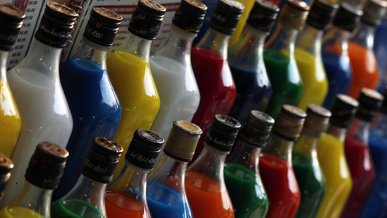 bottles colors liquid free photo