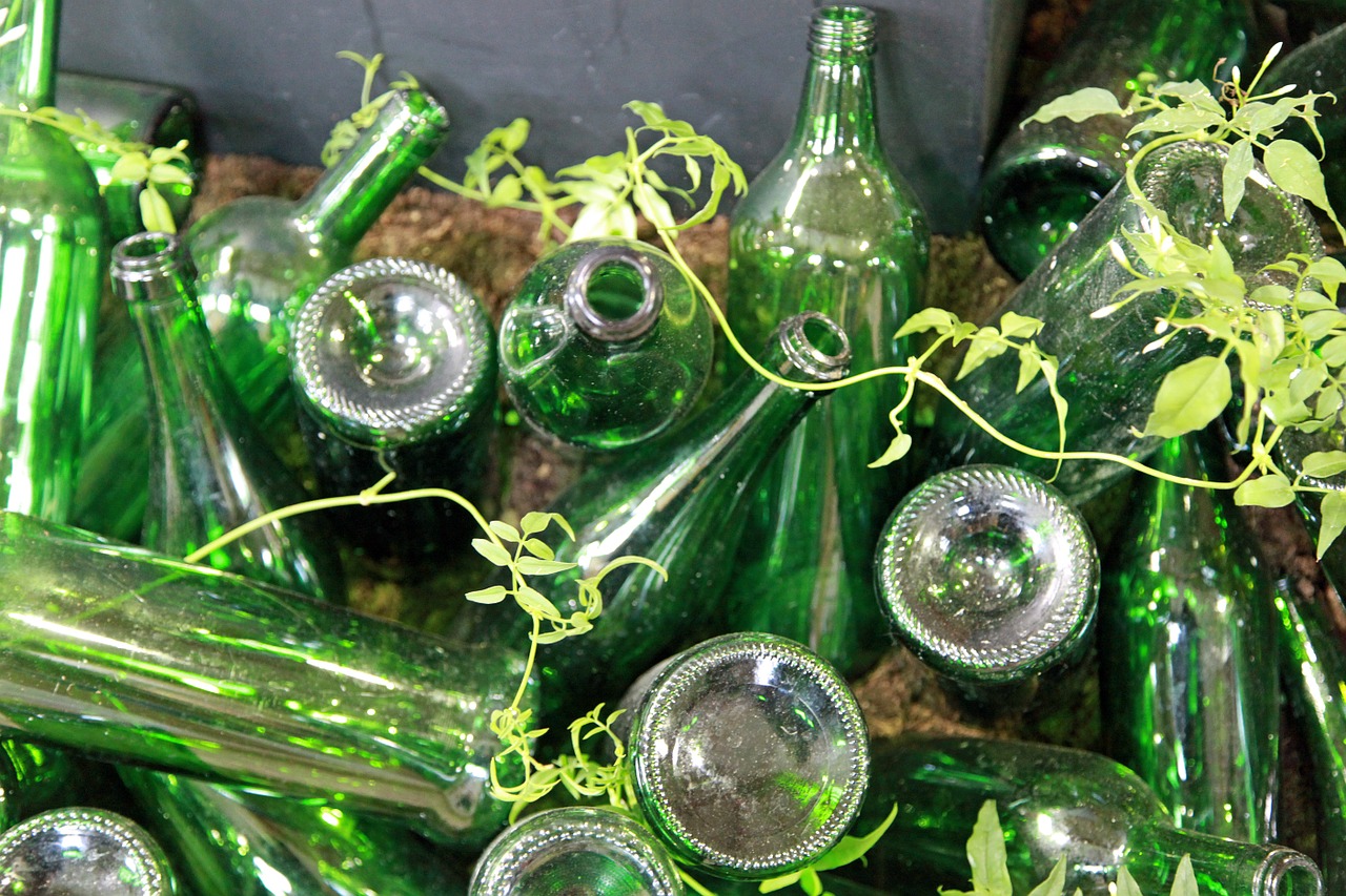 bottles green empty free photo