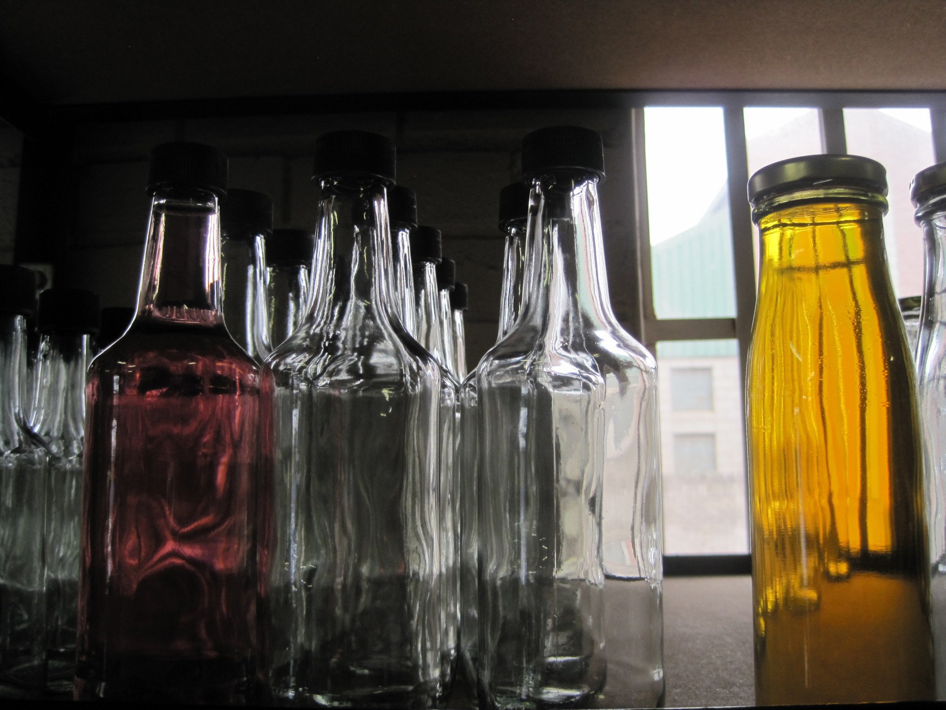 bottles glass clear free photo