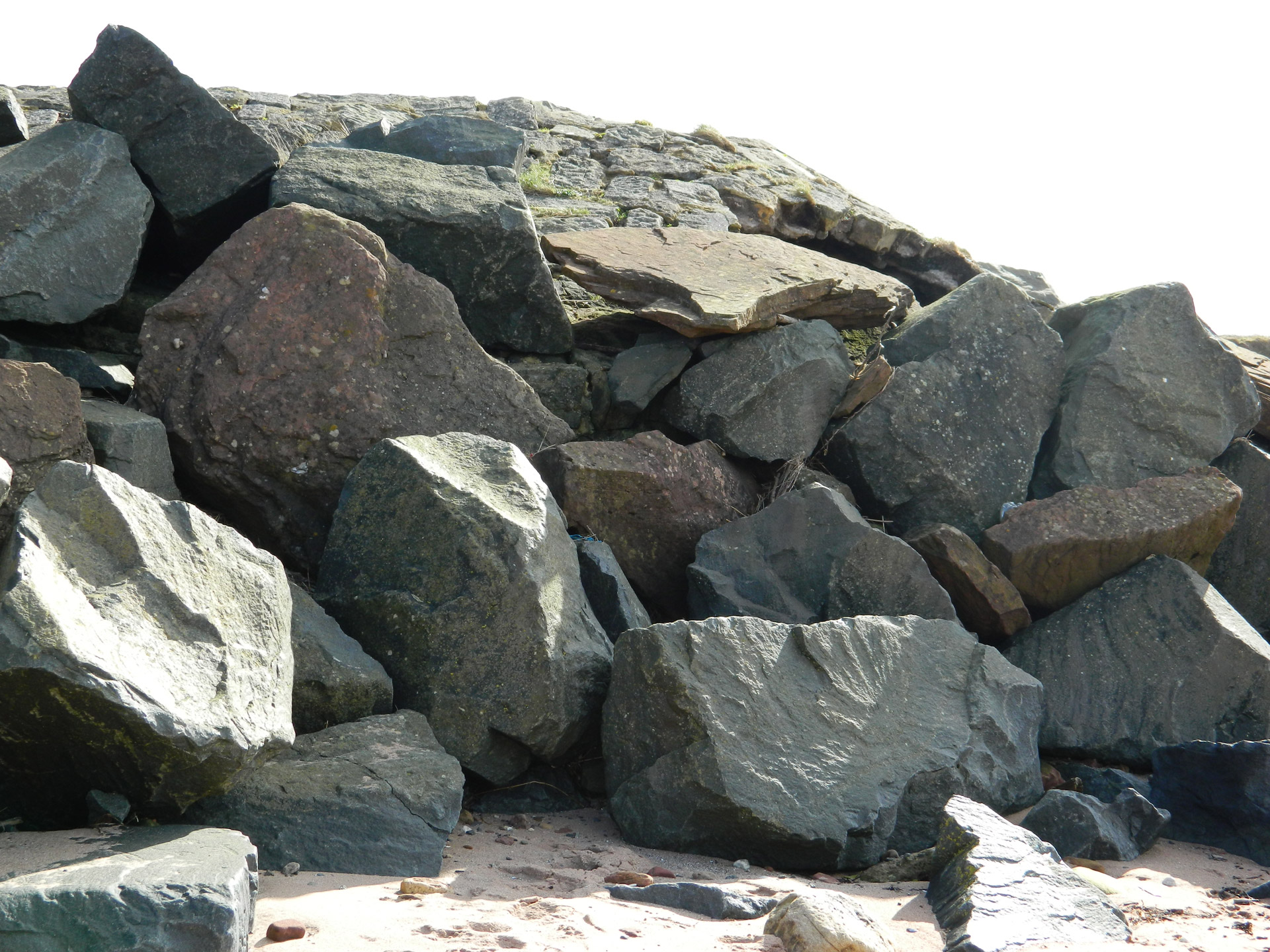 beach boulders boulders free photo