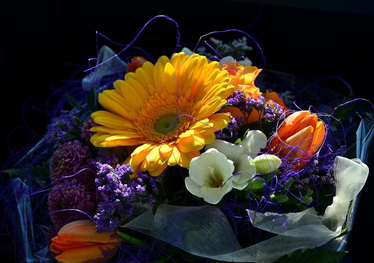 bouquet colorful birthday free photo