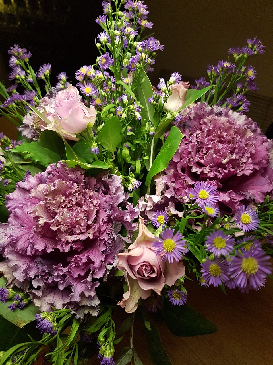 bouquet flowers purple free photo