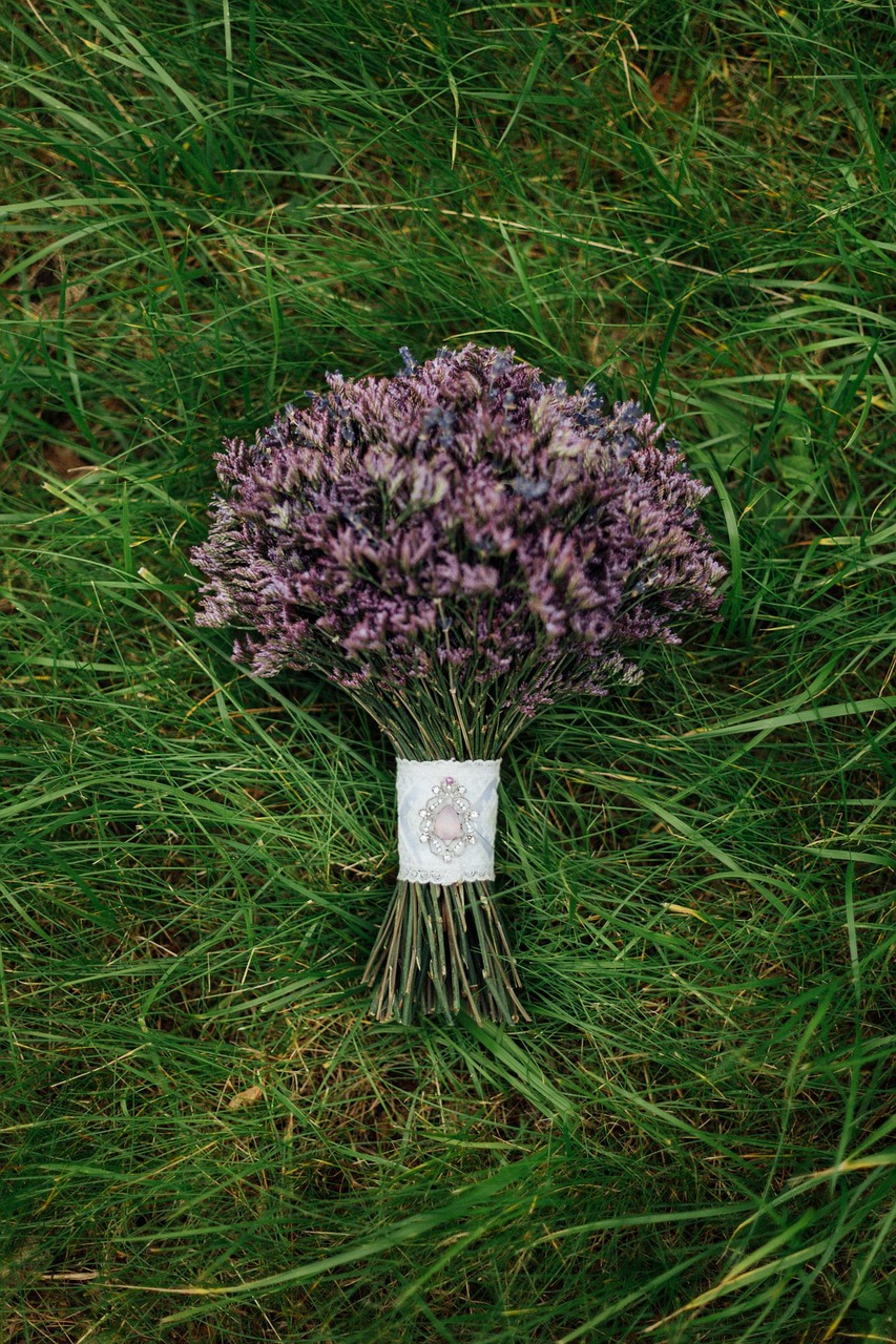 bouquet lavender wedding free photo