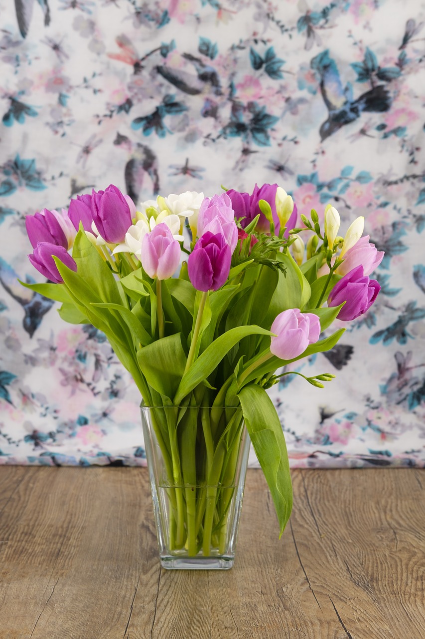 bouquet flowers tulips free photo