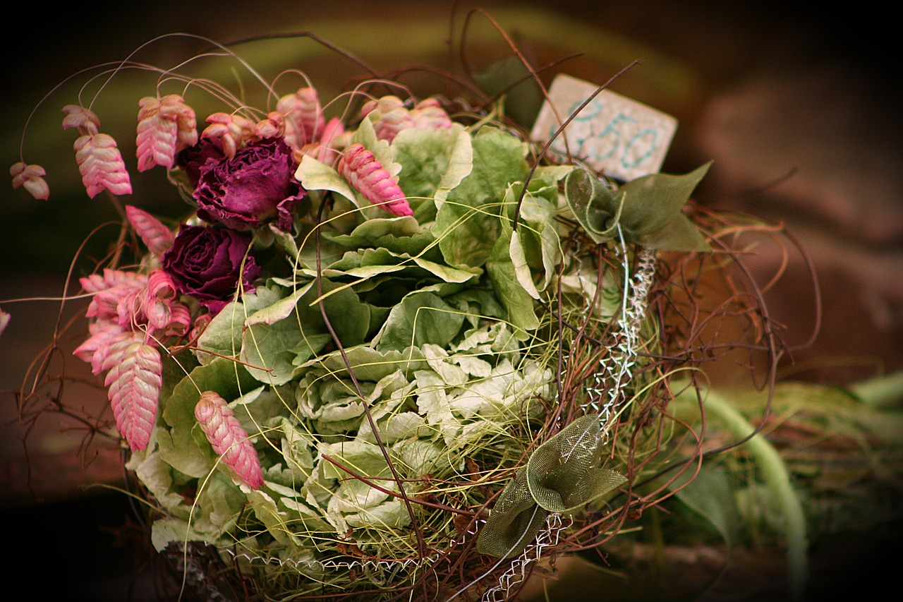 bouquet  flowers  dried flowers free photo