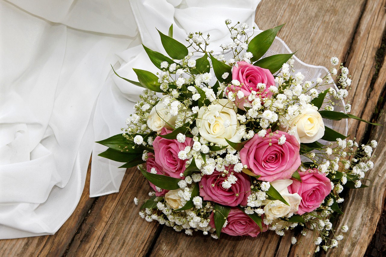 bouquet  wedding  bride free photo