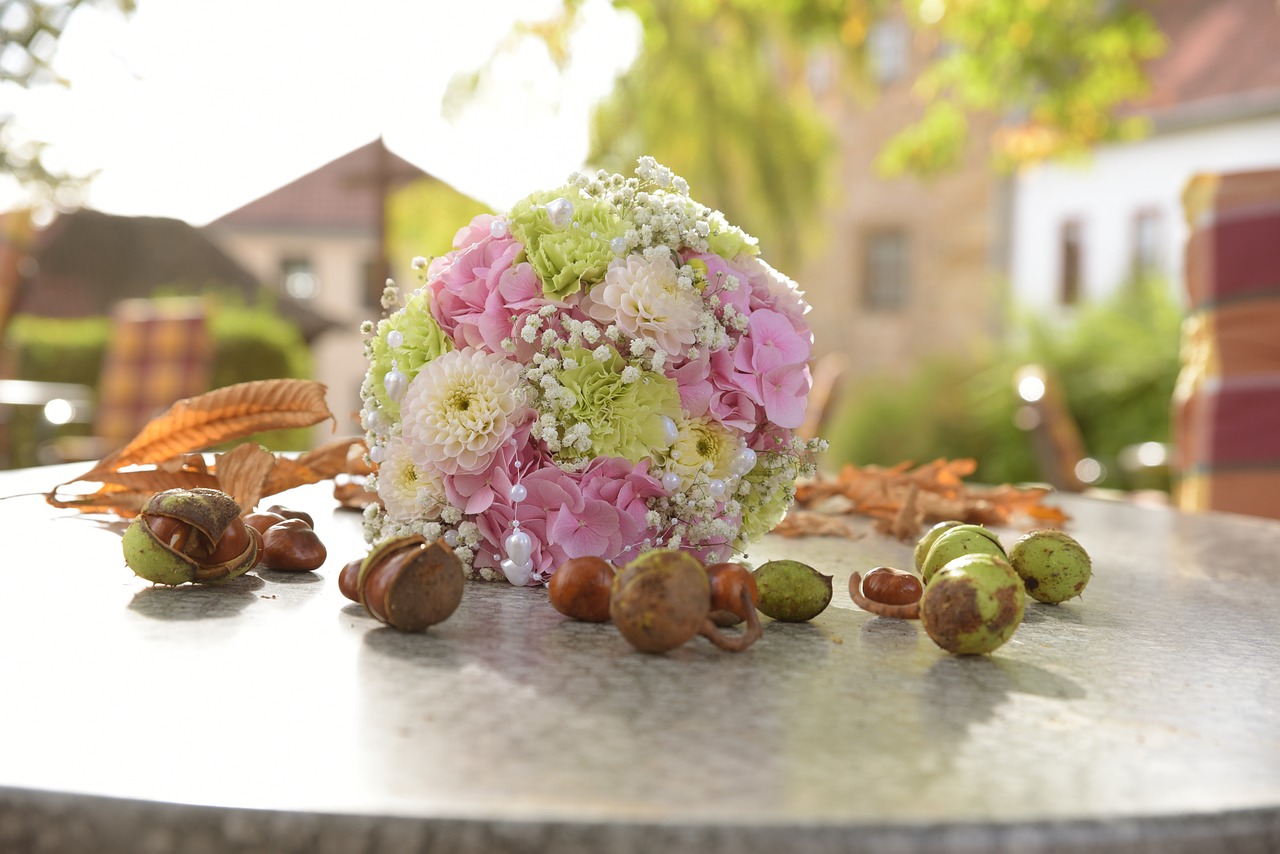 bouquet  autumn  chestnut free photo