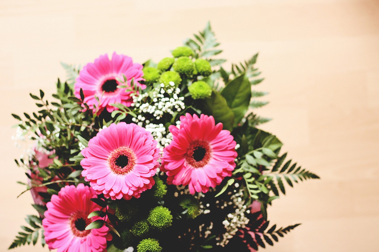 bouquet  pink  spring free photo