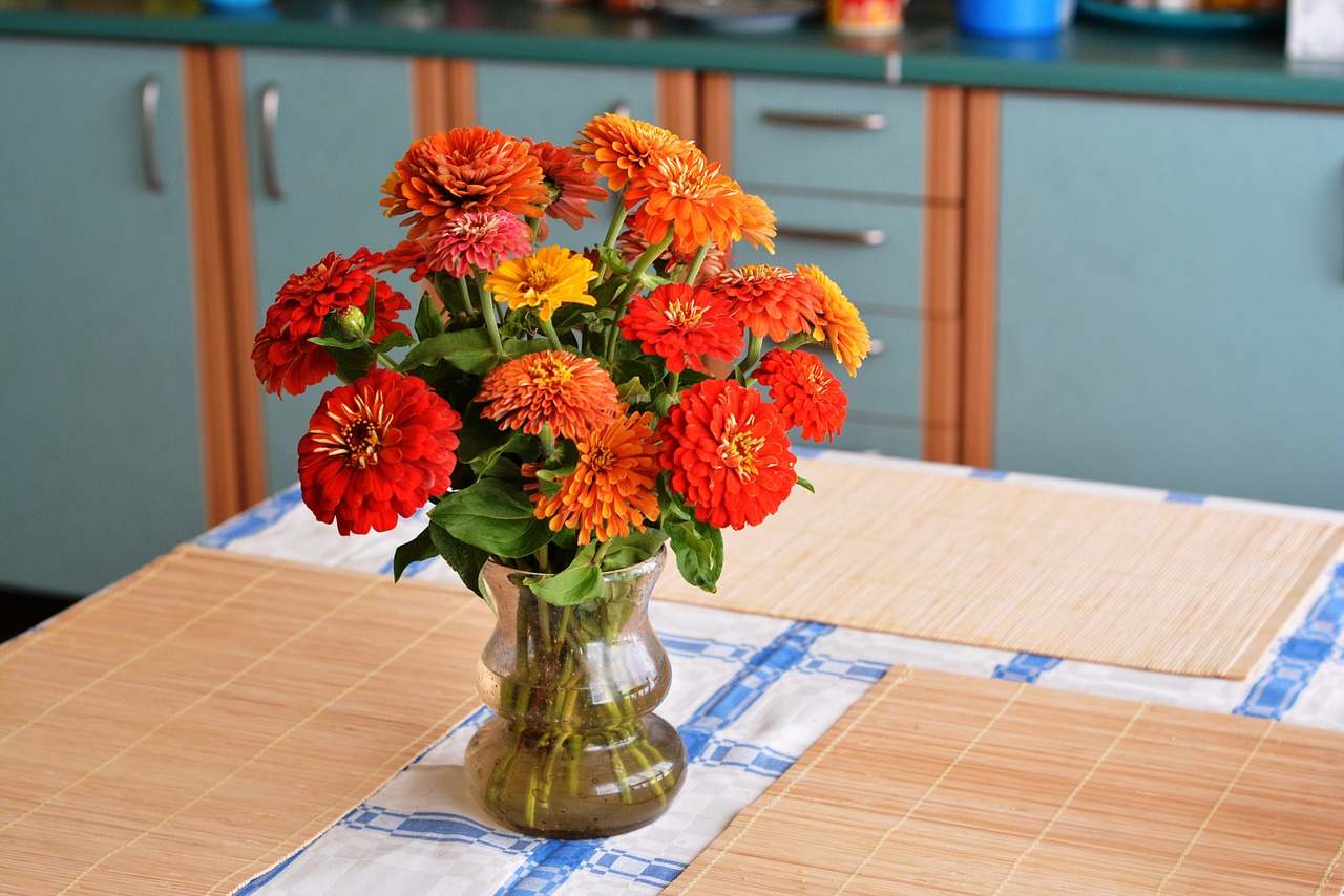 bouquet summer zinnia free photo