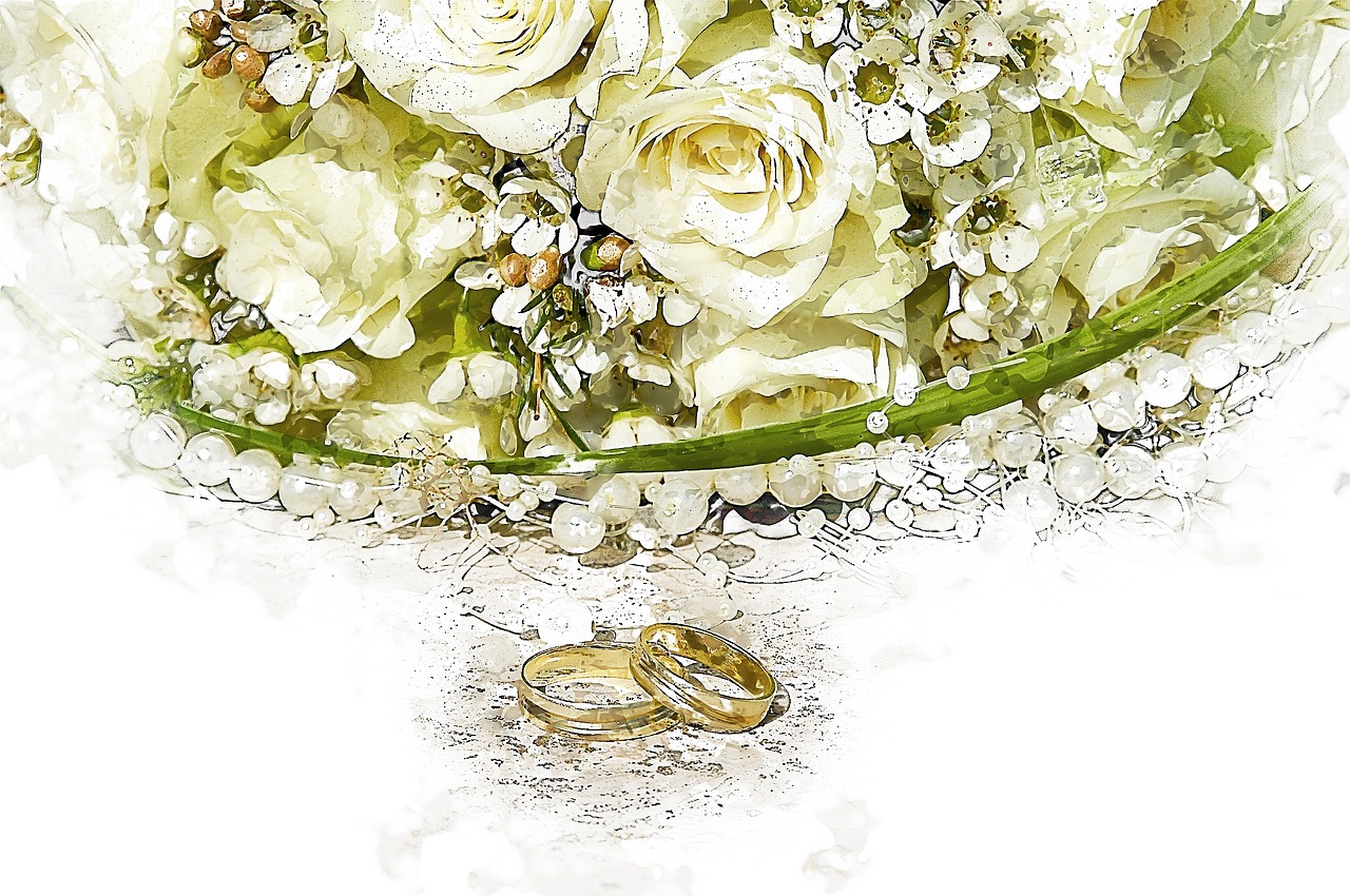 bouquet ring wedding ring free photo