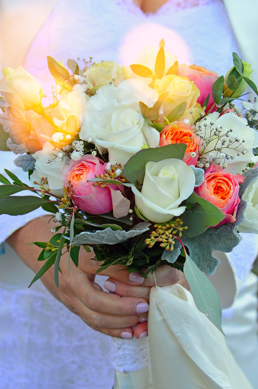 bouquet de fleurs flower bride free photo