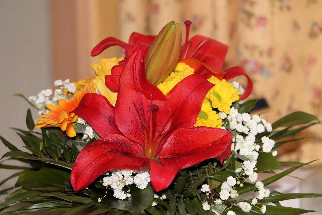 bouquet of flowers lily bright free photo