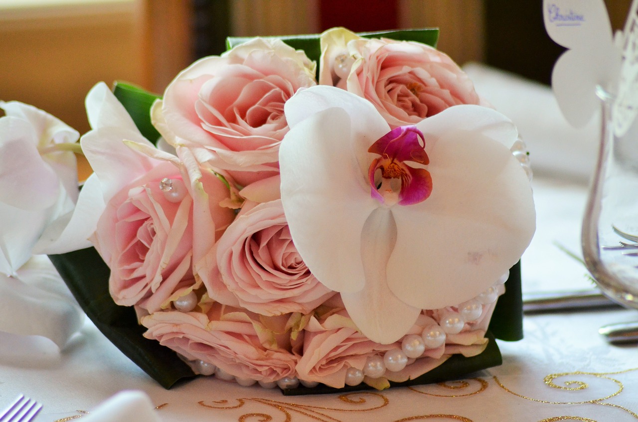 bouquet wedding wedding pink free photo