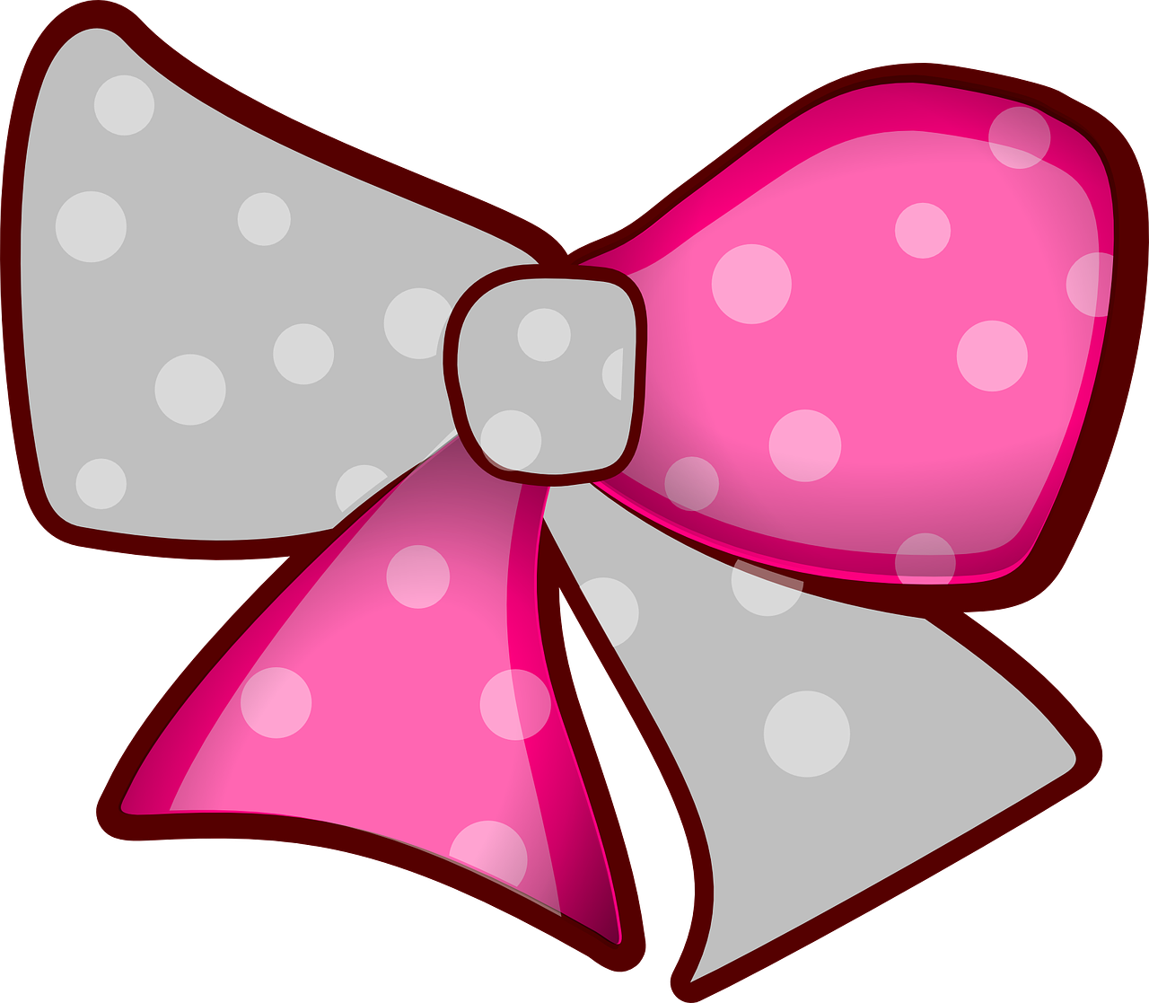 bow ribbon polka dots free photo