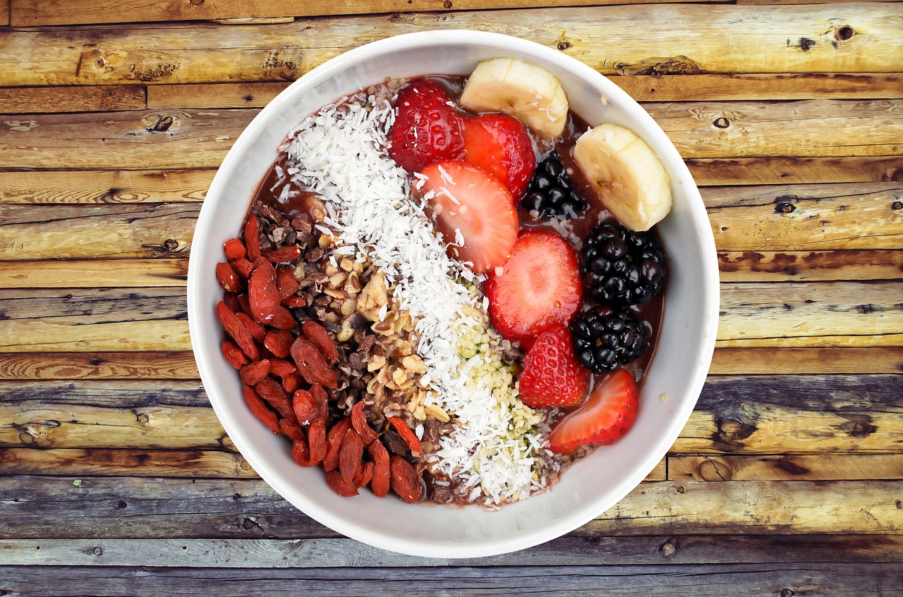bowl of fruit breakfast food free photo