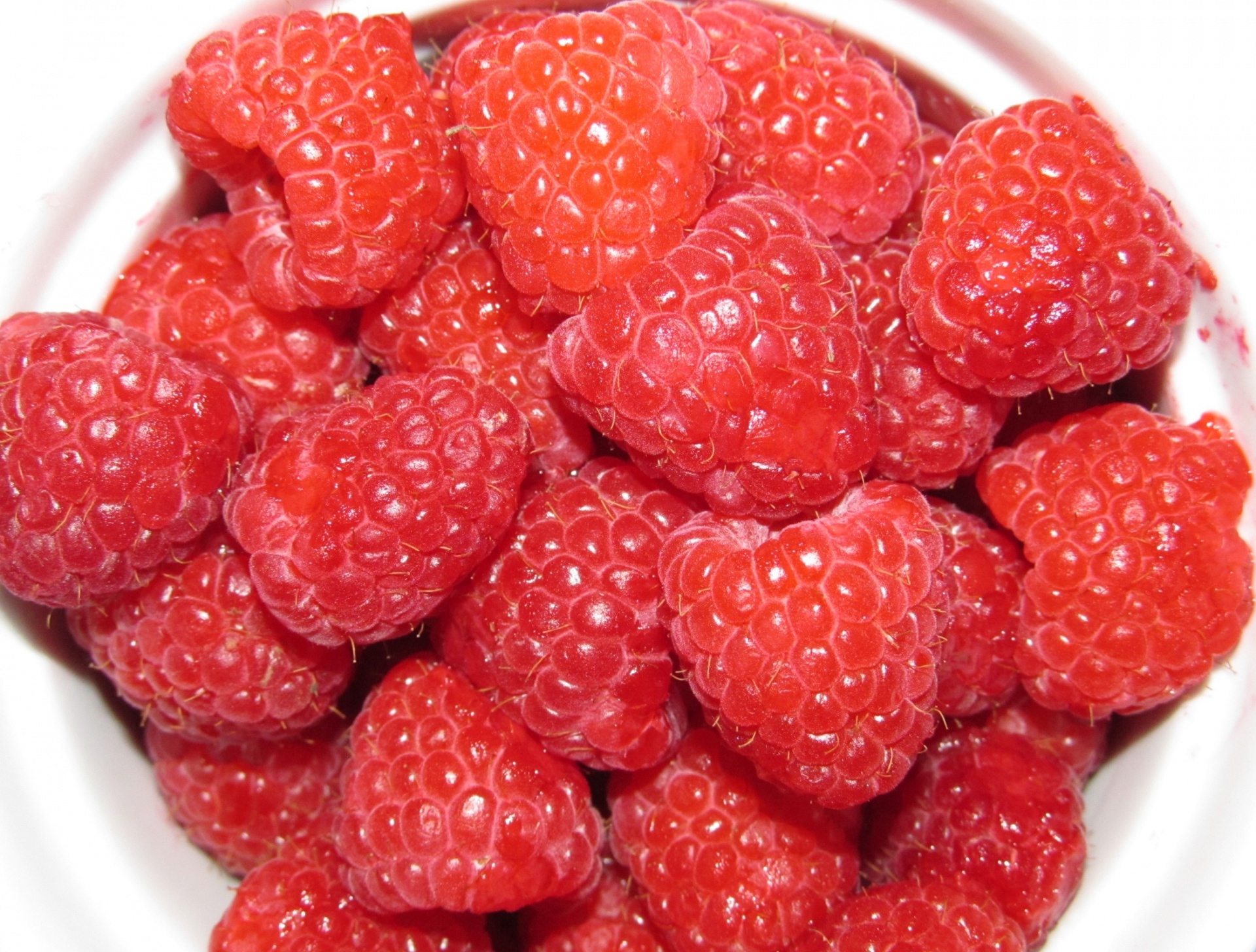 red raspberries bowl white free photo
