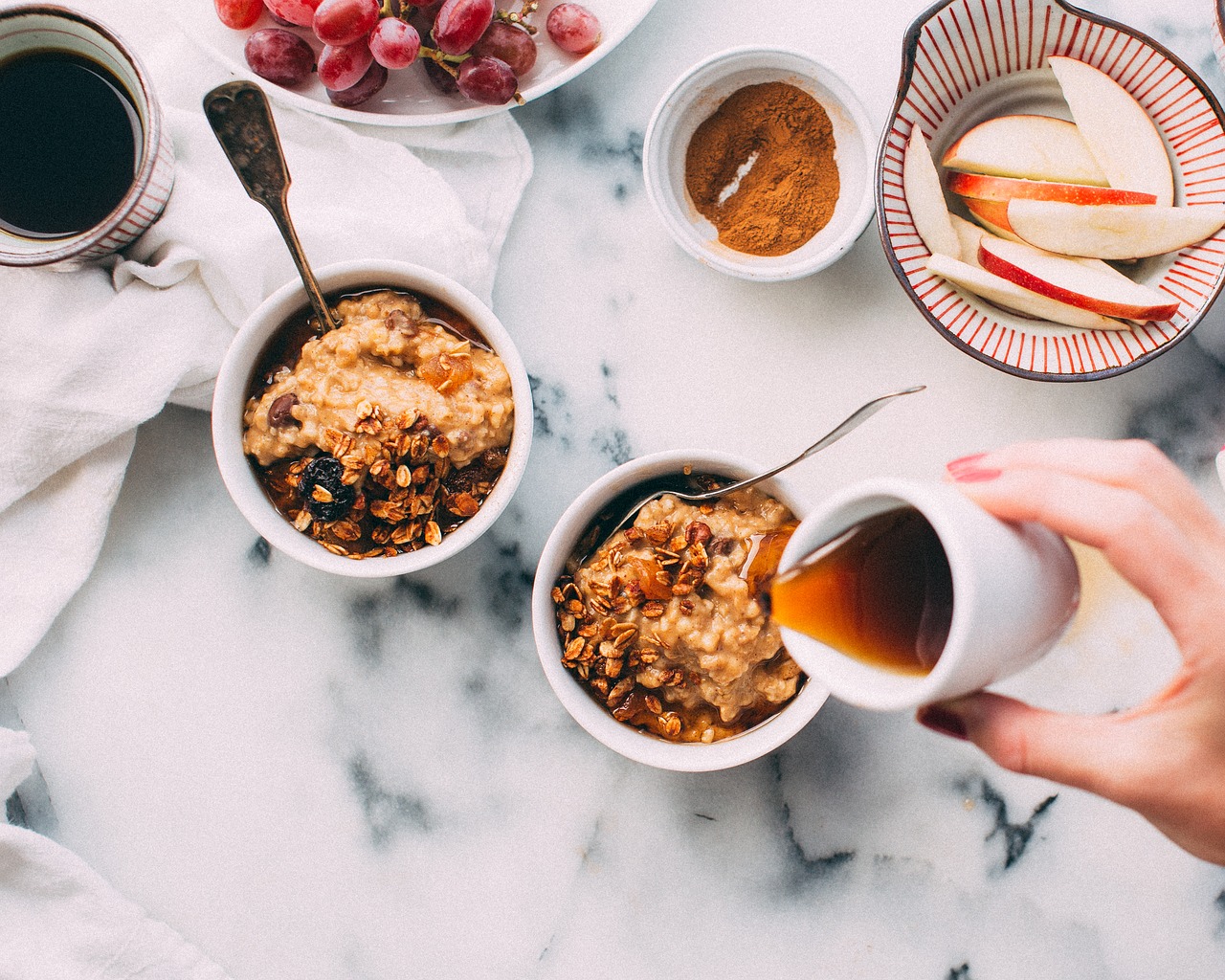 bowls cutlery food free photo