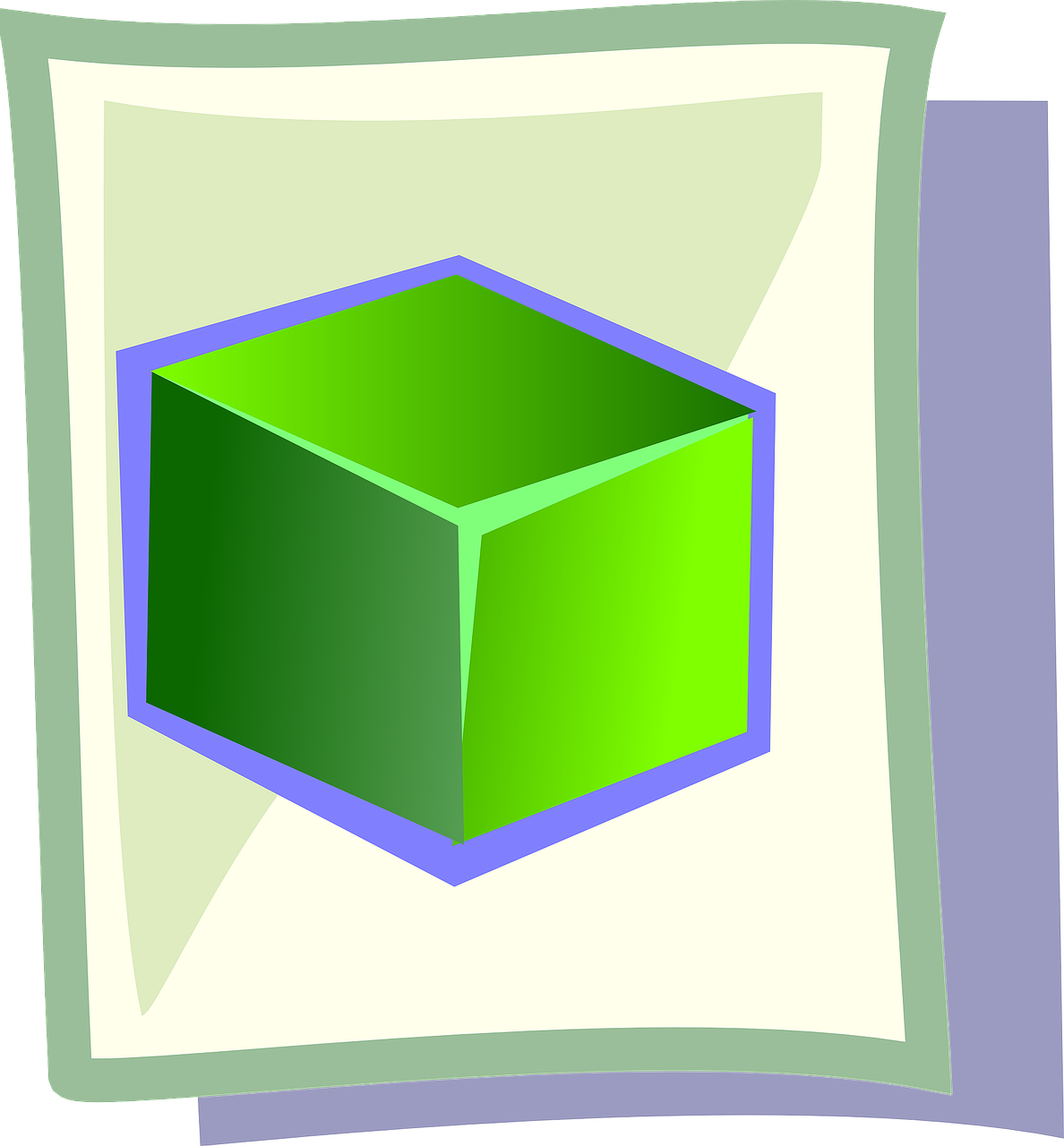box cube green free photo
