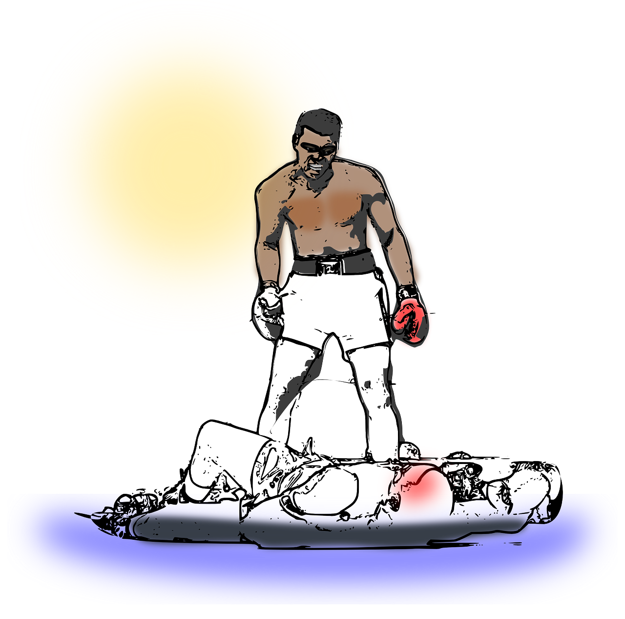 boxer man knockout free photo