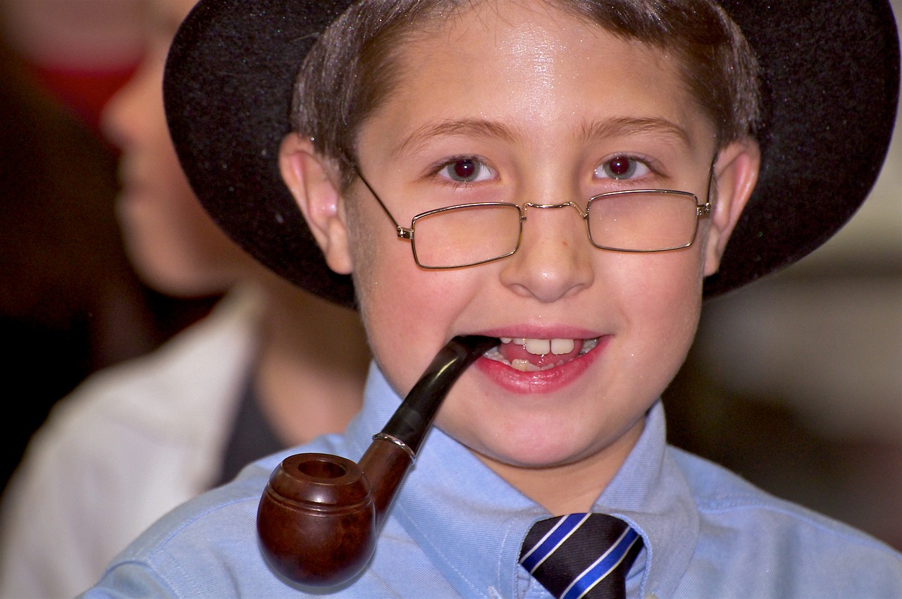 boy pipe glasses free photo