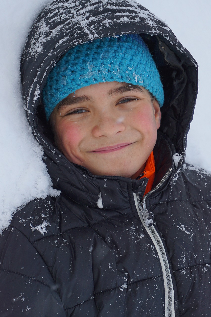 boy snow anorak free photo