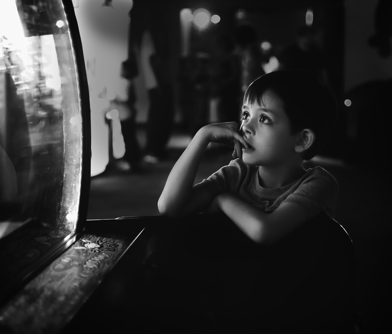 boy thinking pensive free photo