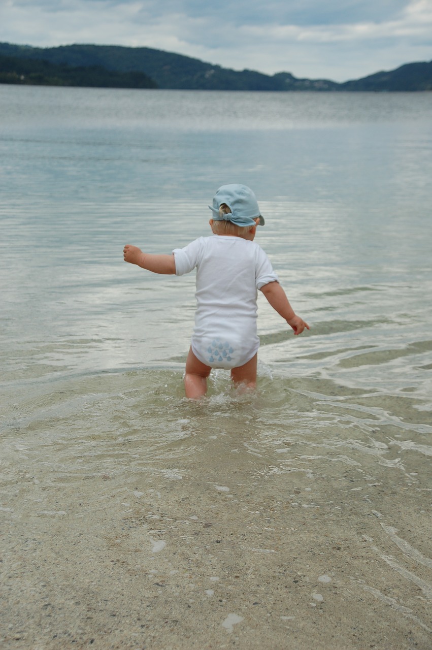 boy sea beach free photo