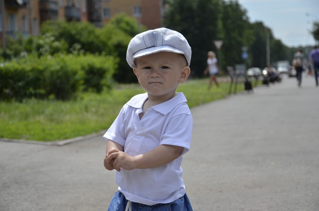 boy sunny day stroll free photo